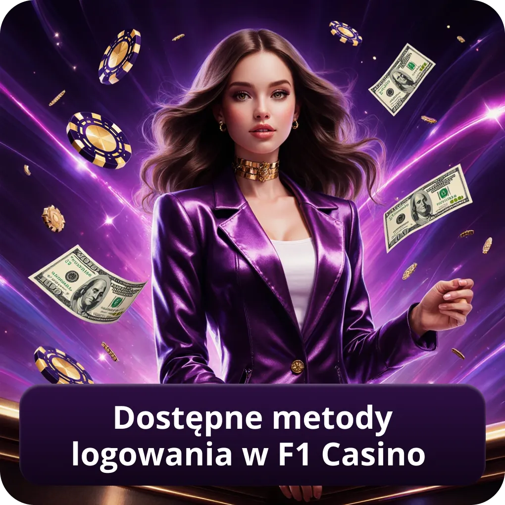 Dostępne metody logowania w F1 Casino
